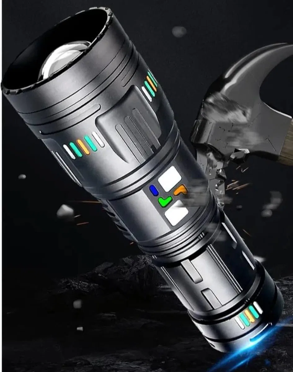 F. b. ı Pro F-3002 Alüminyum Tg Led Gece Şeritli Type-c Şarjlı El Feneri görsel 3