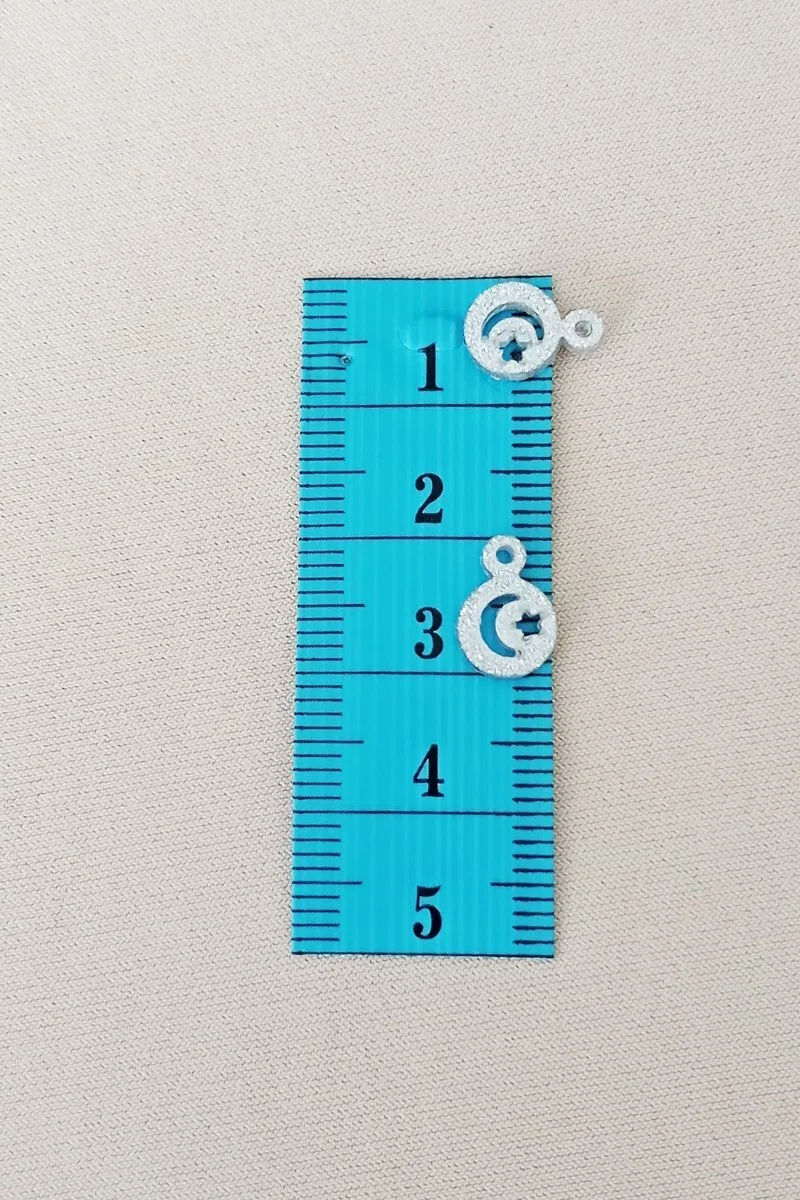 Oya Abiye Bileklik Kolye Pleksi Metalik Plastik Pul Gümüş Renk 8 gram 100 adet - BNC516 görsel 2