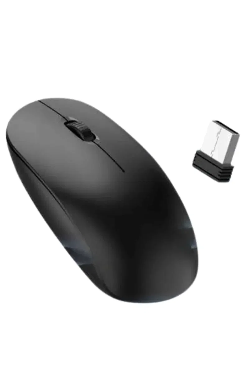 Siyah Kablosuz Mouse Wireless Mouse Minimal Tasarım görsel 4