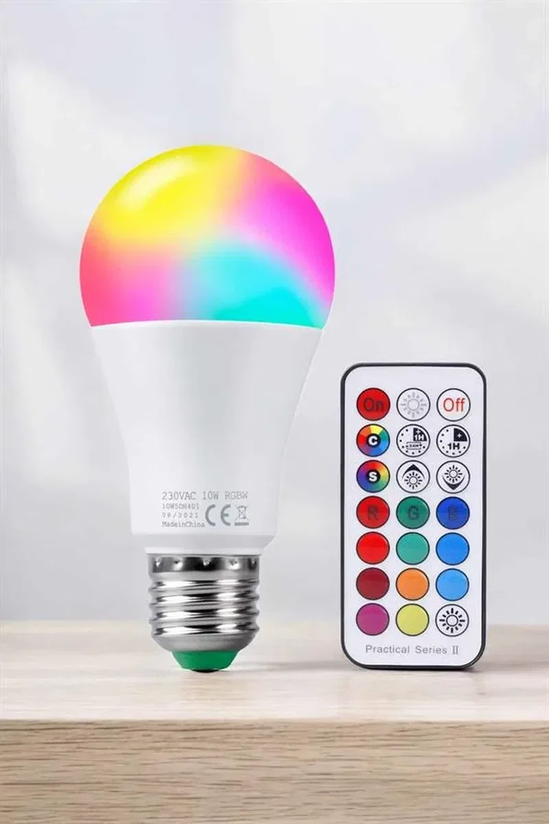 Renk Değiştirebilen RGB Işıklı Led Ampul A+Enerji 10 Watt Led Işık görsel 5
