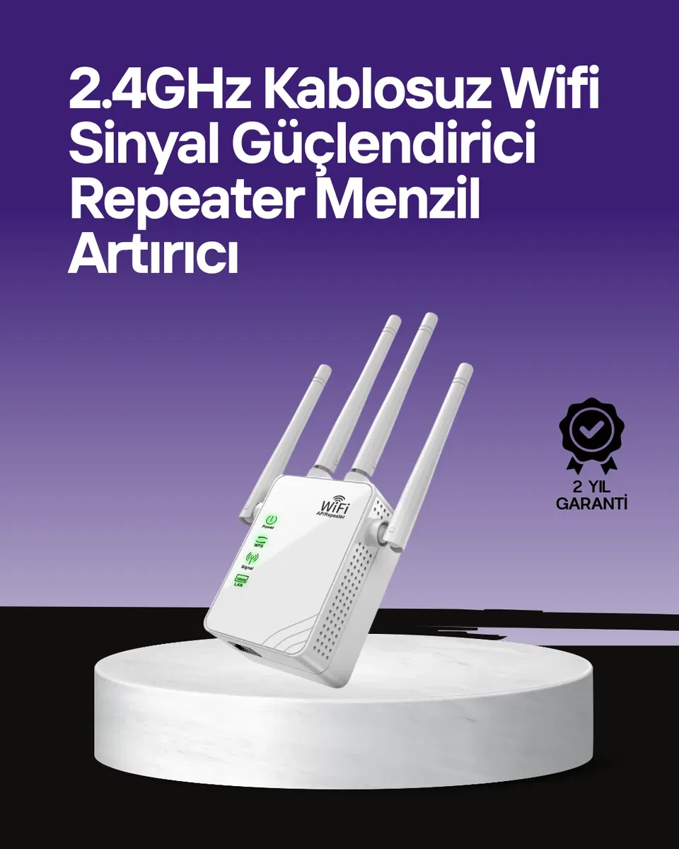 WPS Destekli 2. 4GHz + 5GHz WiFi Sinyal Güçlendirici