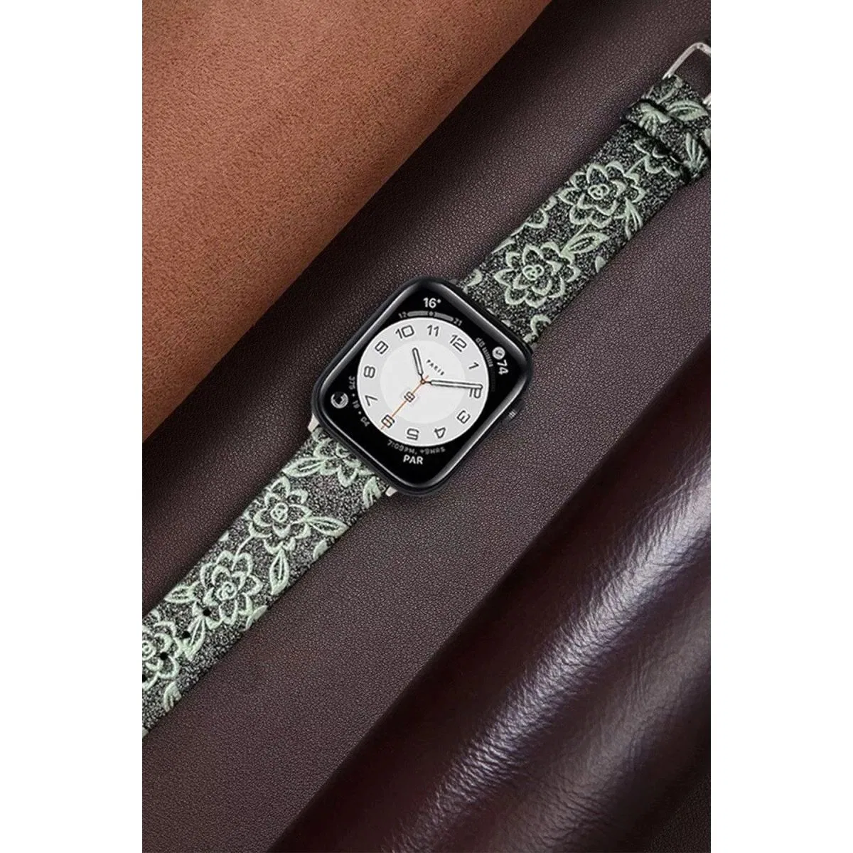 Apple Watch 38mm Creeper Desenli Kordon - Siyah görsel 2