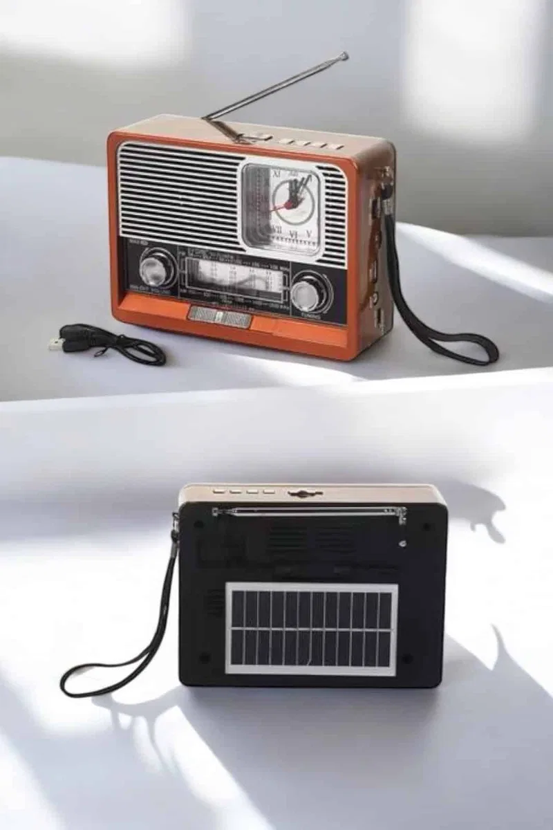 Nostaljik Radyo USB, AUX Ve SD Kart Girişli Bluetooth Bağlantılı görsel 5