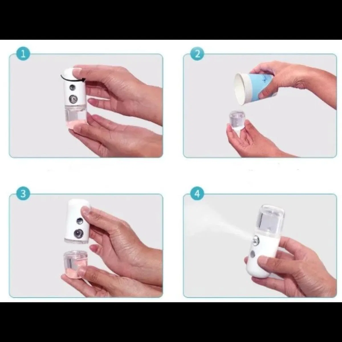 Şarjlı Mini Yüz Nemlendirici Dezenfektan Cihazı Mist Sprayer görsel 4