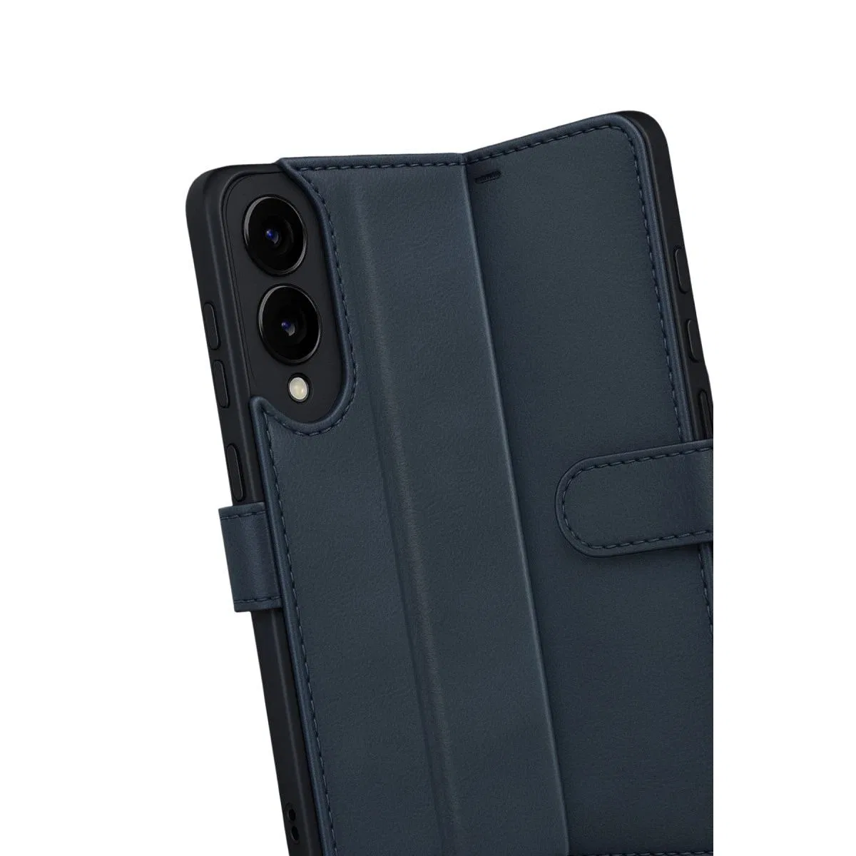 Samsung Galaxy S25 Edge Trend S Plus Kapaklı Kılıf - Lacivert görsel 5
