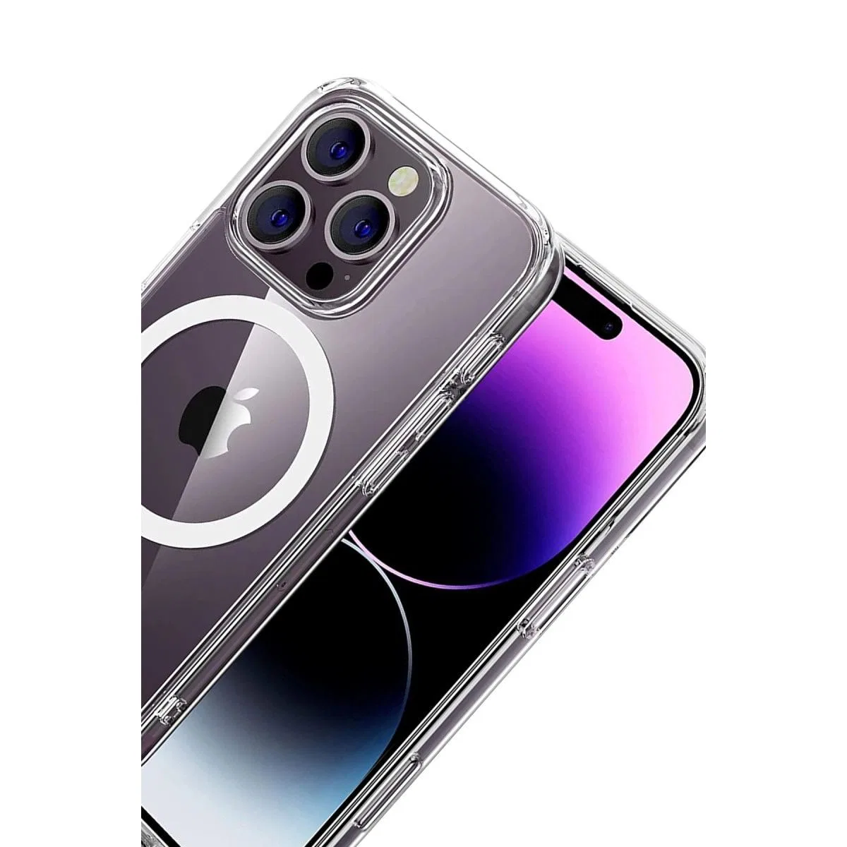 Apple İphone 16 Pro Max Combo Sert Şeffaf Magsafe Kapak - Şeffaf görsel 2