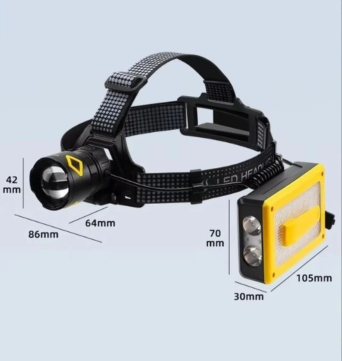 F. b. ı Pro F-3003 Alüminyum Pm10-tg Led Type-c Powerbank Ve Solar Şarjlı Kamp Kafa Feneri