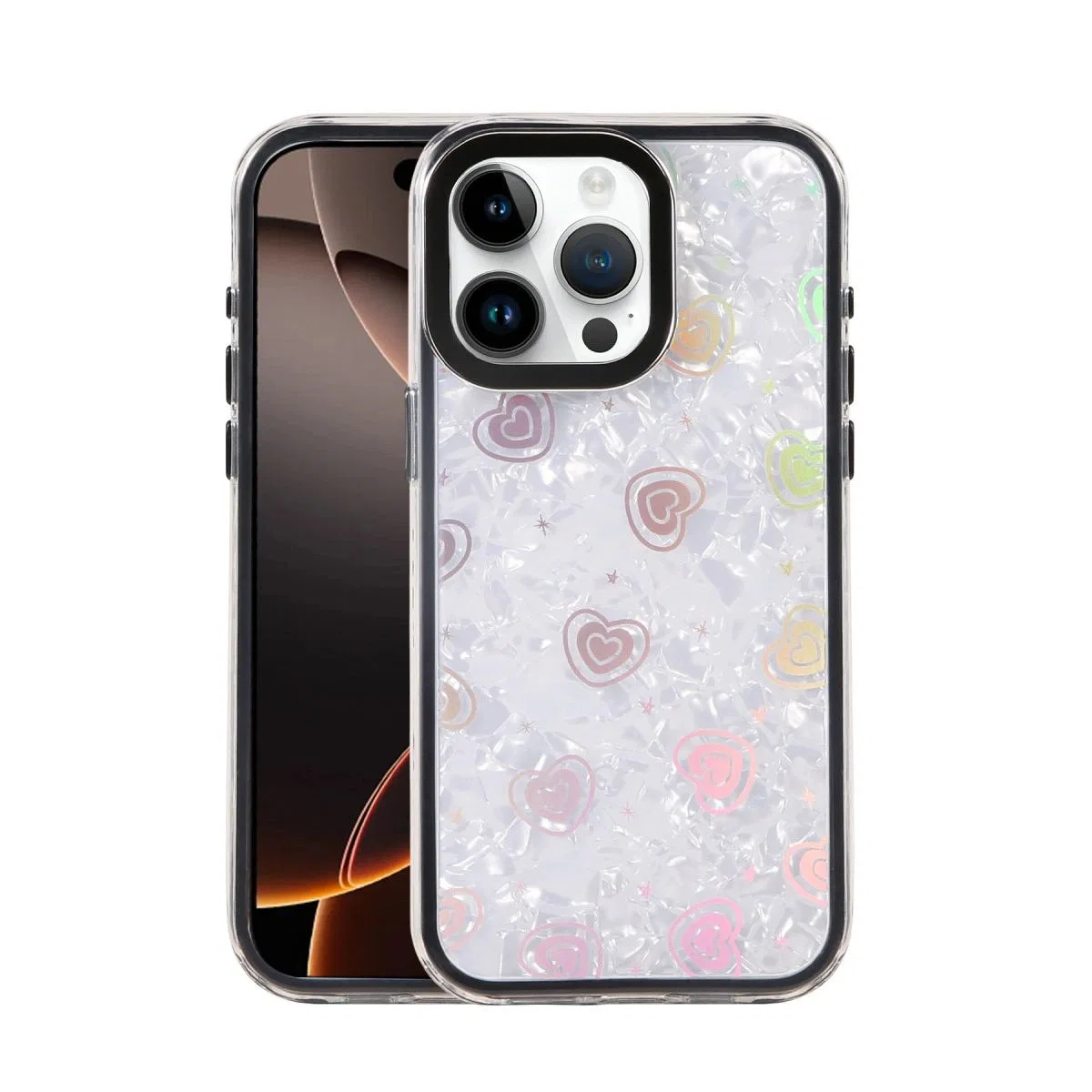Apple İphone 14 Pro Max Lumi Desenli Kapak - Siyah