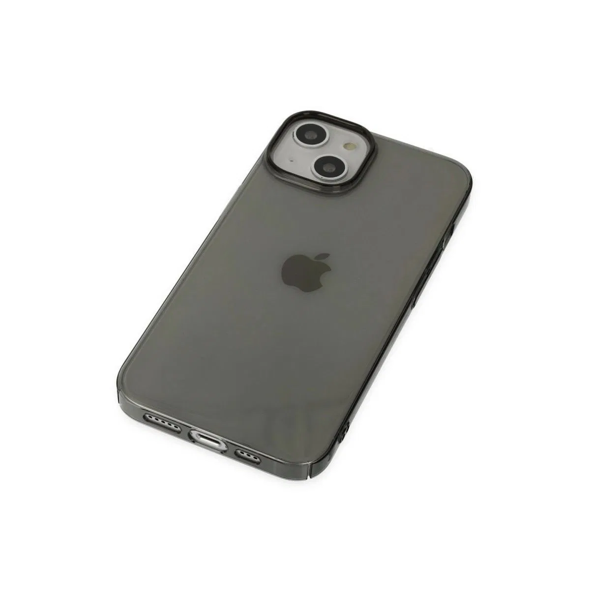 Apple İphone 14 Plus Kılıf Pc Sert Şeffaf Kapak - Siyah görsel 4