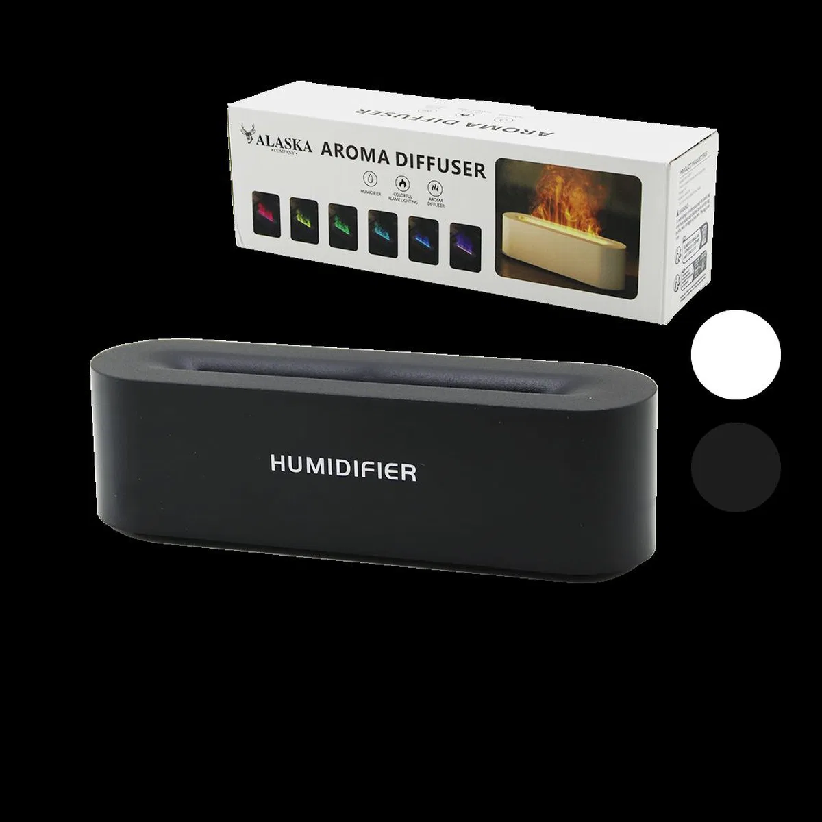 Dikdörtgen USB Hava Nemlendirici 150ml Renkli LED görsel 2