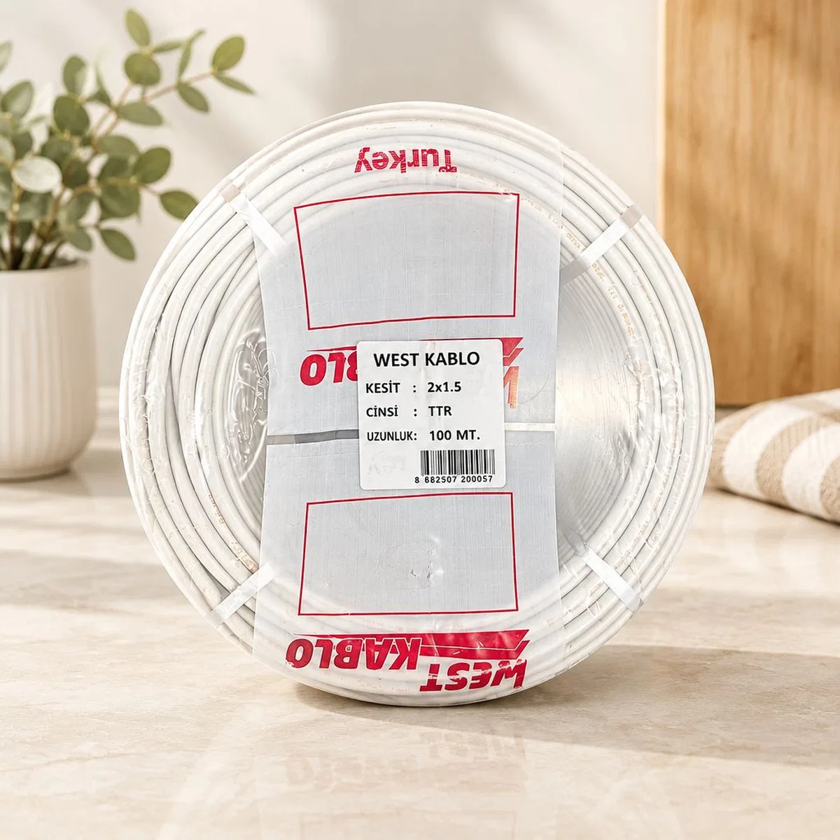 2x1, 5 mm Ttr Elektrik Kablosu 100 metre
