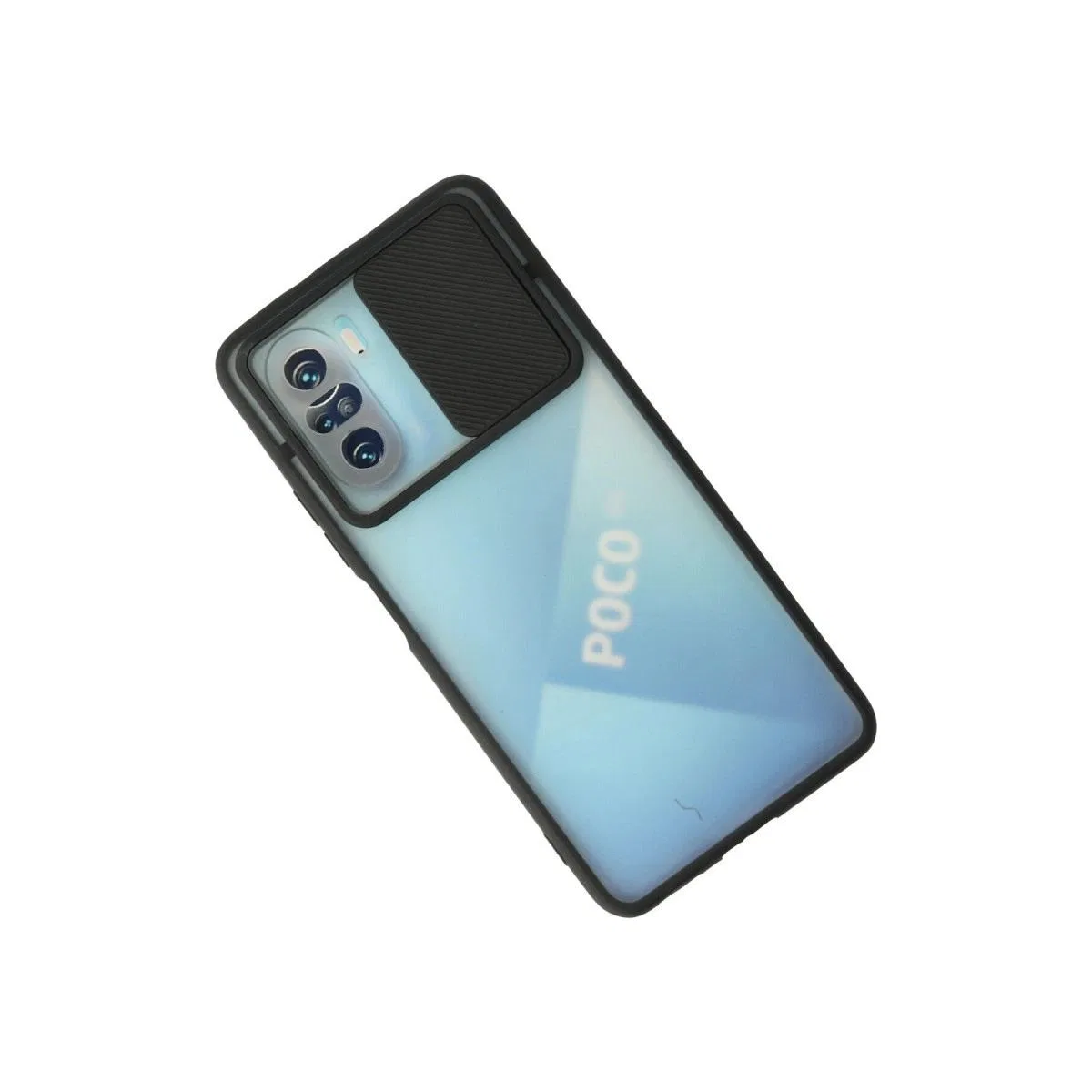 Xiaomi Poco F3 Kılıf Palm Buzlu Kamera Sürgülü Silikon - Siyah görsel 2