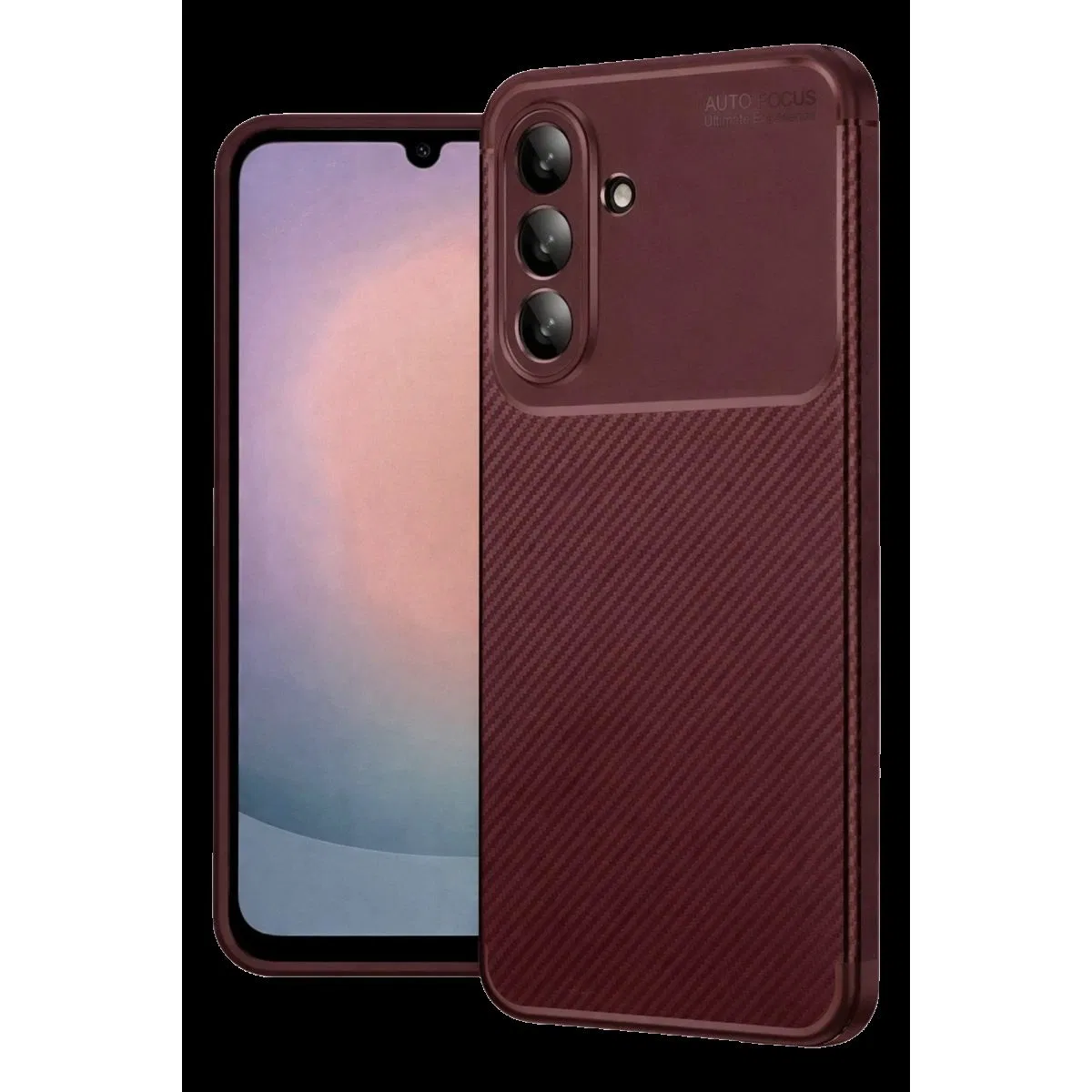 Newface Samsung Galaxy S26 Fe Auto Focus Karbon Kapak - Bordo