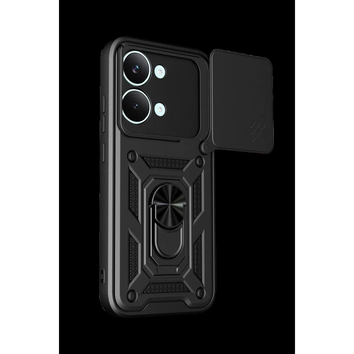 Xiaomi Poco X8 Pro Max Pars Lens Yüzüklü Silikon - Siyah görsel 3