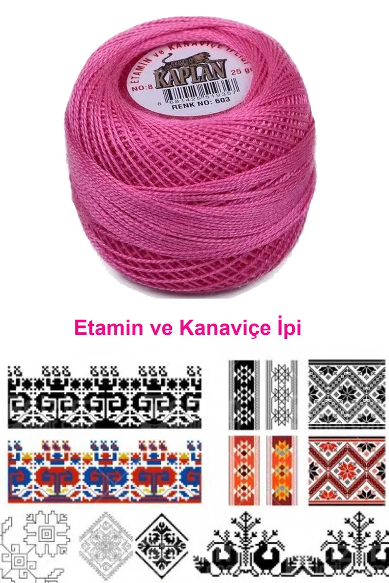 Kaplan Etamin Ve Kanaviçe İpi 8 No Kod/Renk: 603 - Royaleks görsel 2