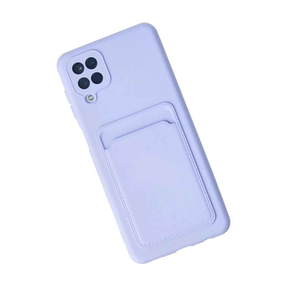 Samsung Galaxy A12 Kılıf Kelvin Kartvizitli Silikon - Lila görsel 3