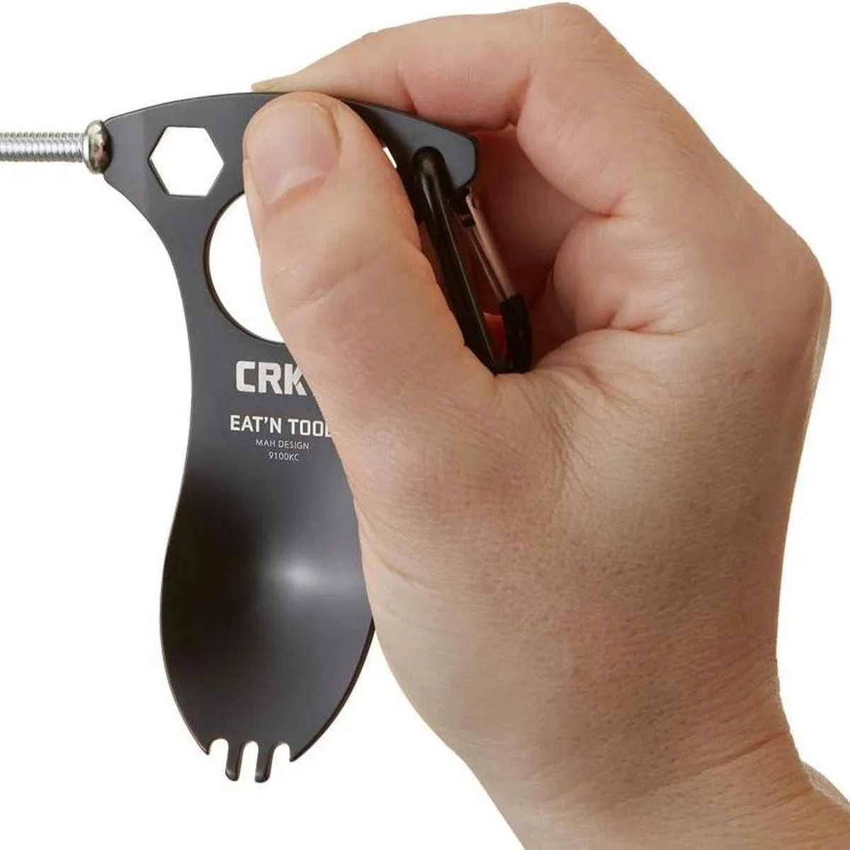 Crkt 9100k Eat’n Tool Karabina Çok Fonksiyonlu Karabina Tornavida Lokma Açacak Çatal Kaşık görsel 2