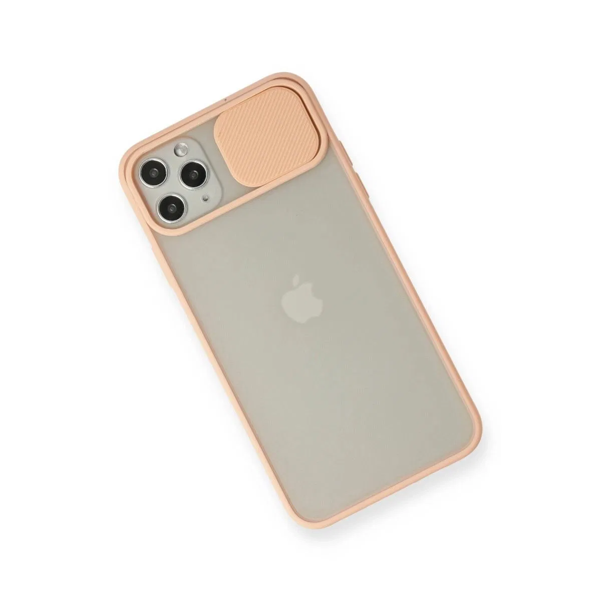 Apple İphone 11 Pro Max Kılıf Palm Buzlu Kamera Sürgülü Silikon - Pembe görsel 3