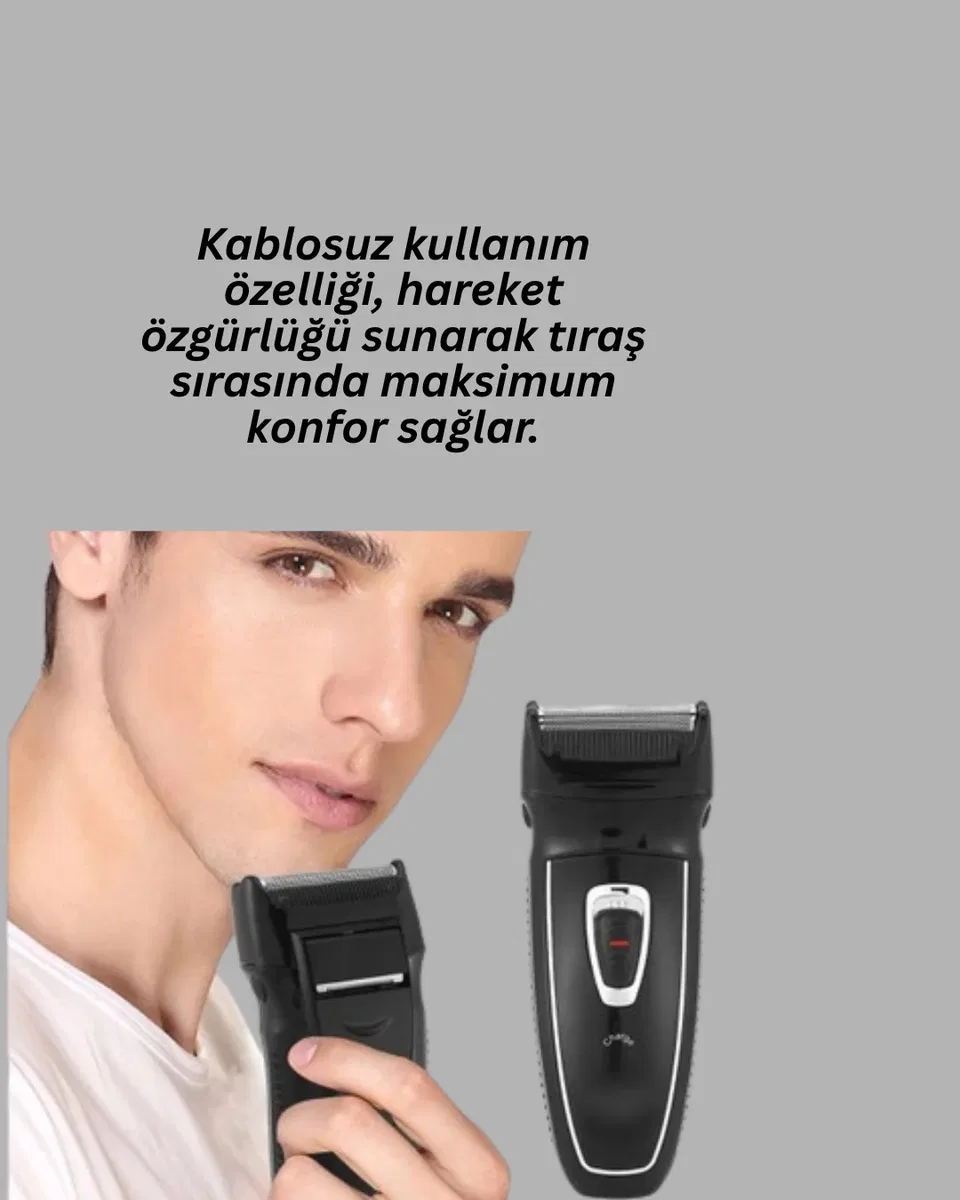 Erkekler İçin Folyo Başlıklı Tıraş Makinesi görsel 2