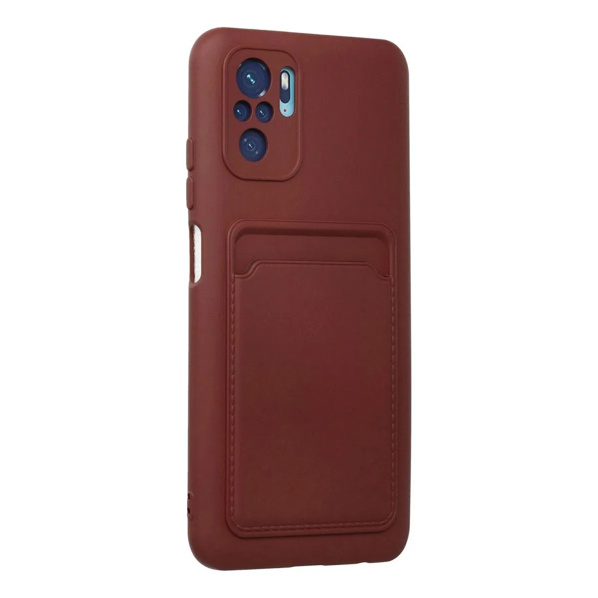Xiaomi Redmi Note 10s Kılıf Kelvin Kartvizitli Silikon - Bordo görsel 2