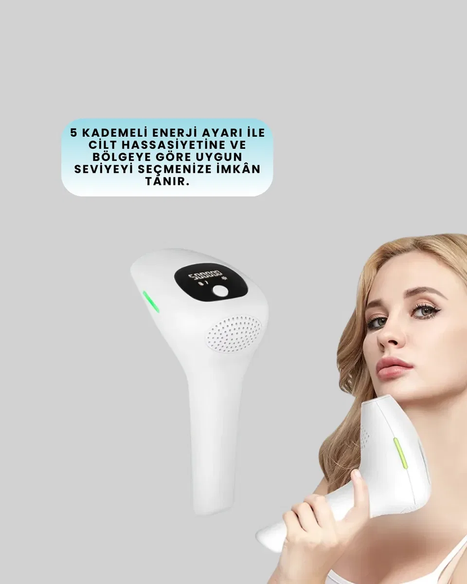 IPL Lazer Epilasyon Aleti 5 Kademeli Güç Ayarlı görsel 3