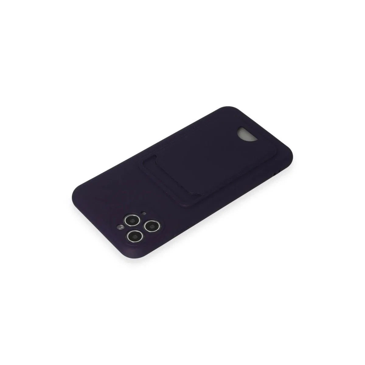 Apple İphone 11 Pro Max Kılıf Kelvin Kartvizitli Silikon - Derin Mor görsel 3