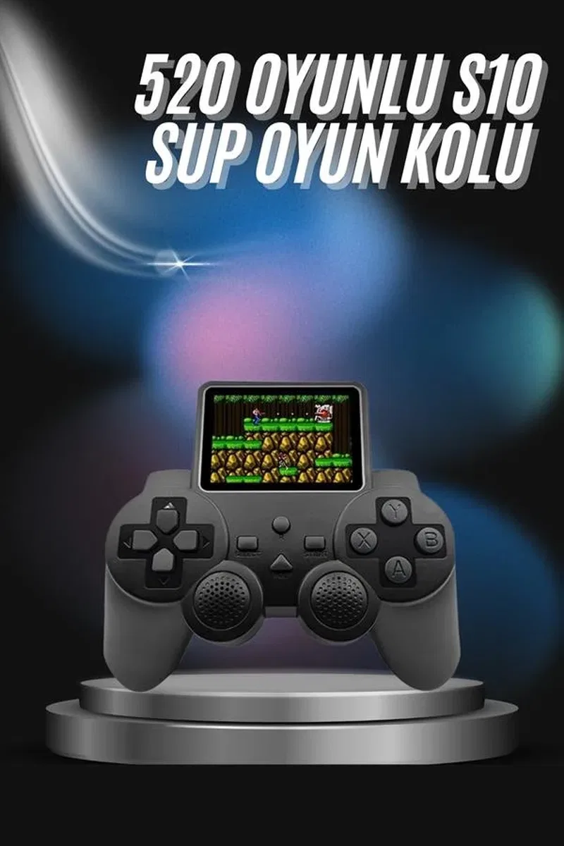 S10 Gamepad 520 Oyunlu Klasik Taşınabilir Retro Oyunlar Oyun Konsolu El Atarisi görsel 2
