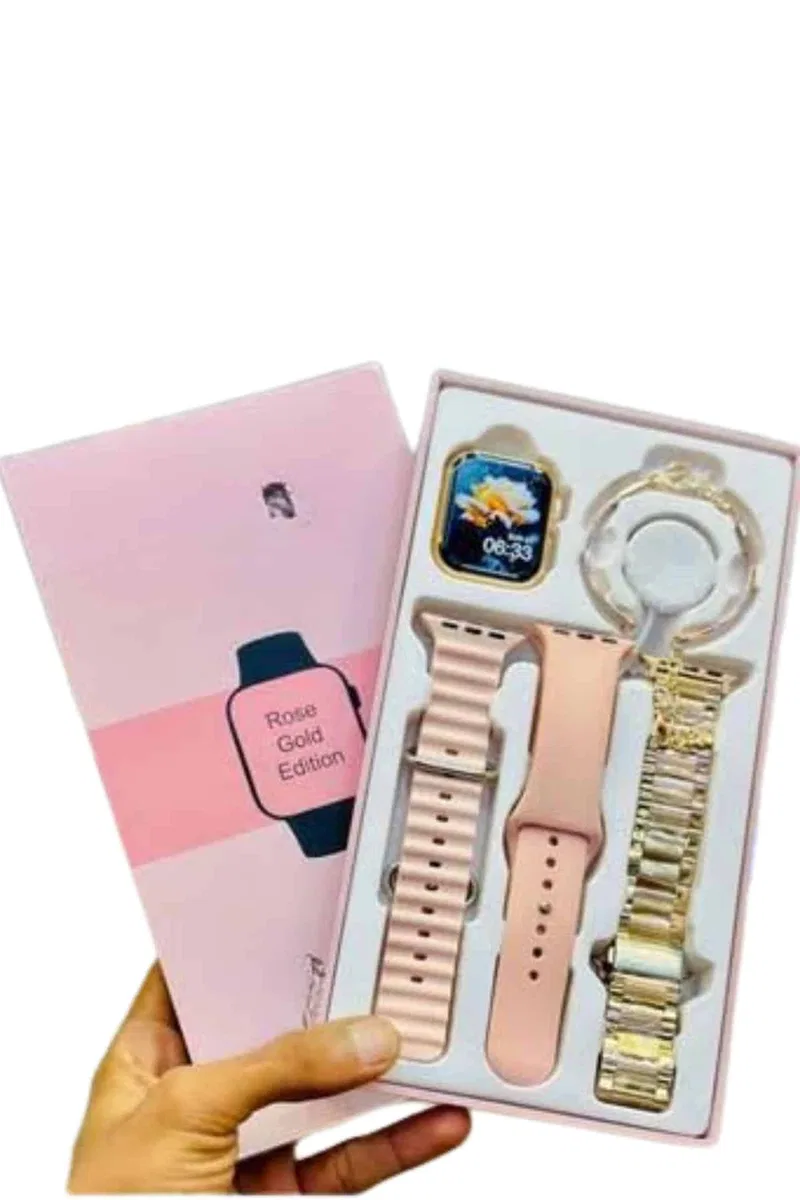 Yeni Nesil Kadın Akıllı Saat Rose Gold Android ve İos Uyumlu görsel 4