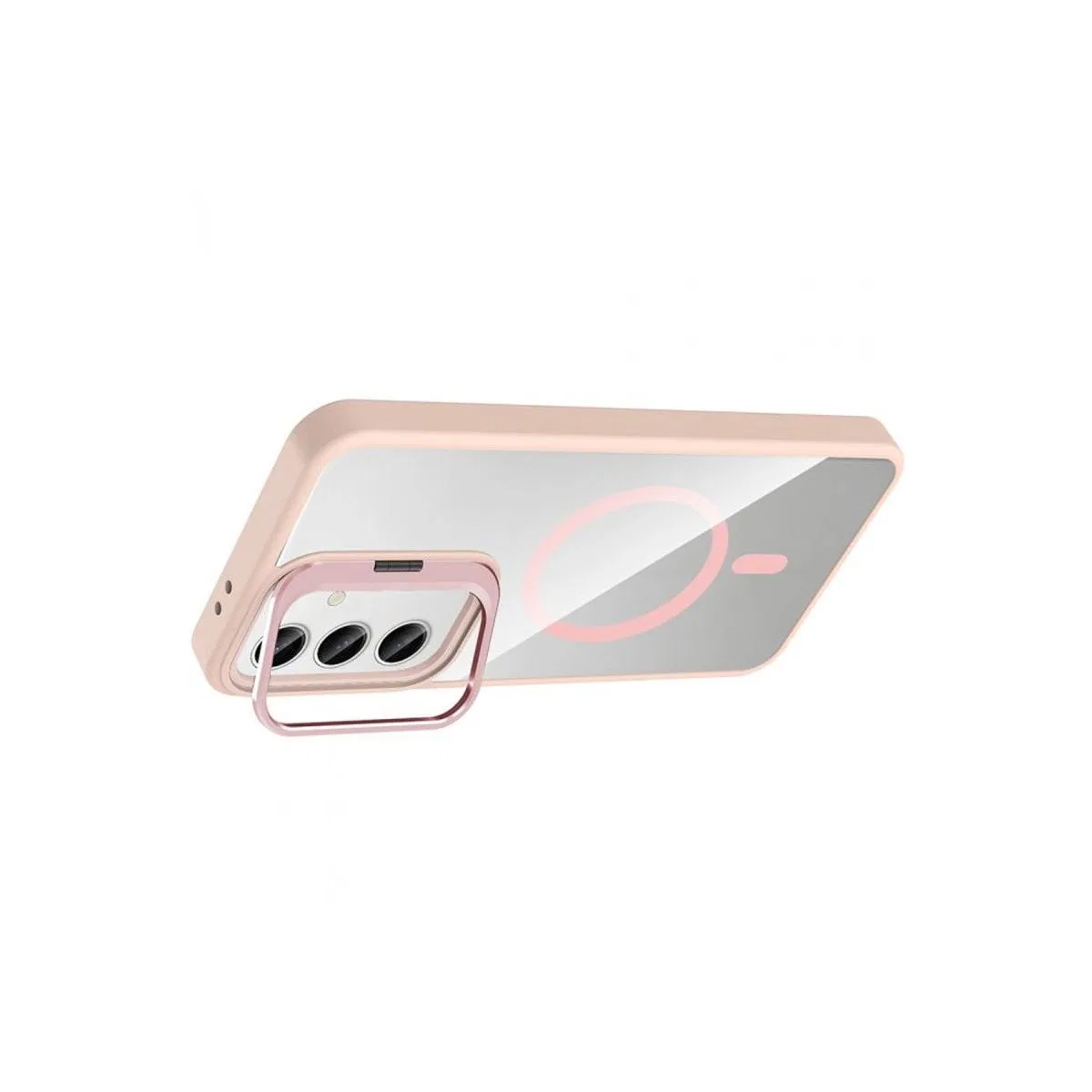 Joko Samsung Galaxy S24 Fe Remim Lensli Magsafe Standlı Kapak - Pembe görsel 2