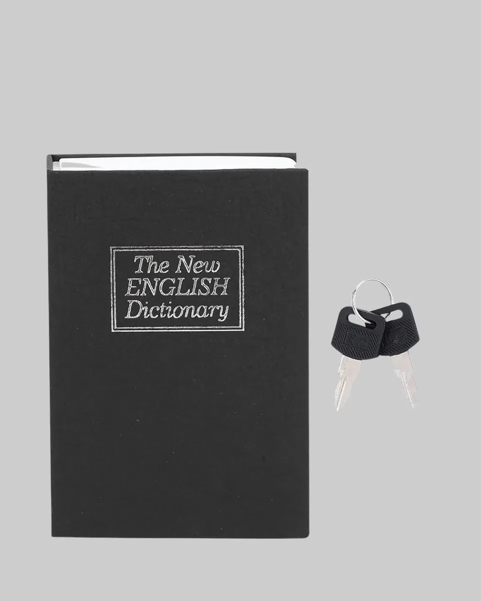 Sözlük Görünümlü Gizli Kitap Kasa – Anahtarlı Metal İç Kasa, Kompakt Boyut, Şık ve Güvenli Tasarım görsel 2