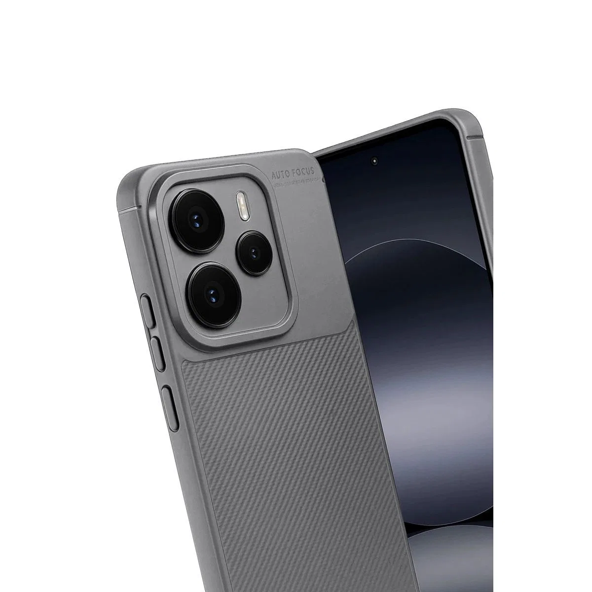 Xiaomi Note 14 5g Auto Focus Karbon Kapak - Gri görsel 2