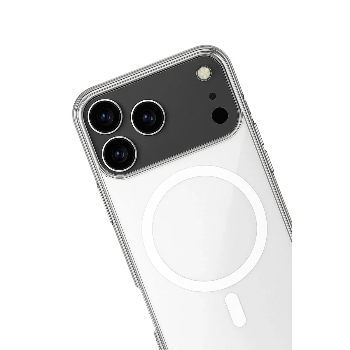 Apple İphone 17 Pro Max Kılıf Magneticsafe Şeffaf Silikon - Şeffaf görsel 2