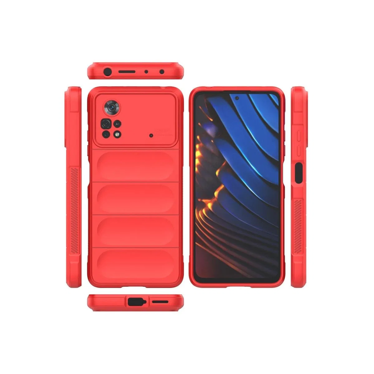 Xiaomi Poco X4 Pro 5g Kılıf Optimum Silikon - Kırmızı görsel 3