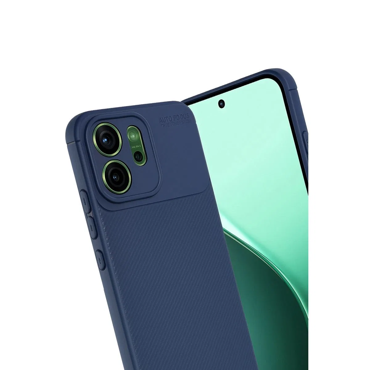 Oppo Reno 14f Auto Focus Karbon Kapak - Lacivert görsel 3