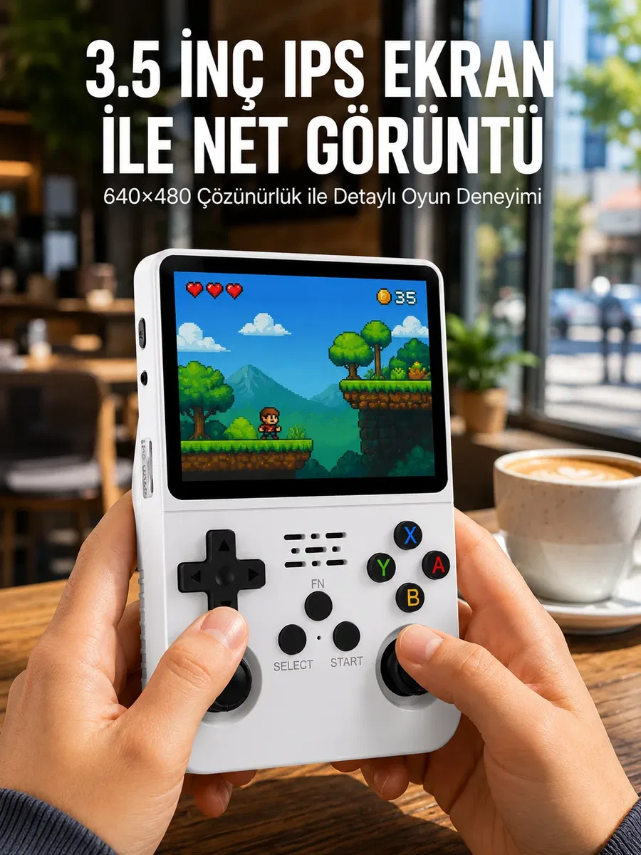 El Tipi Oyun Konsolu 3. 5 İnç HD Ekran ve Hafıza Kartı Destekli Yeni Nesil