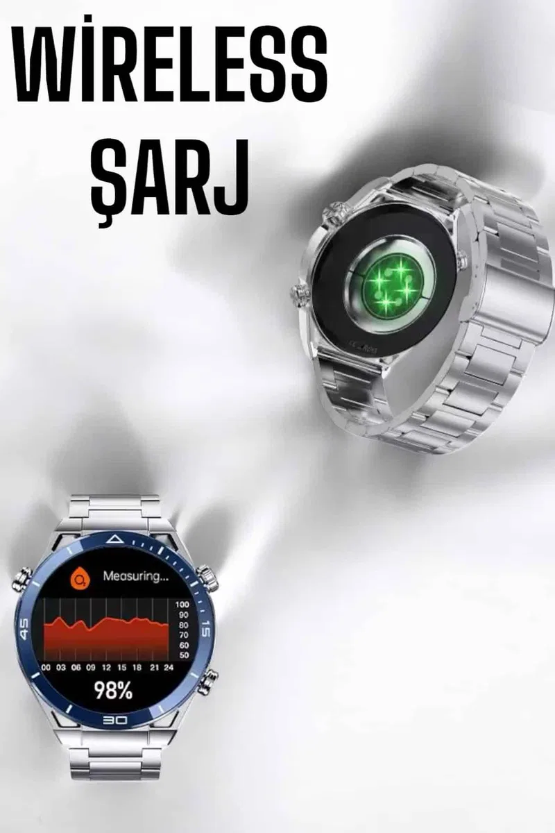 Akıllı Saat Yeni Nesil 2024 Model Metal Kordonlu Bluetooth Bağlantılı görsel 3