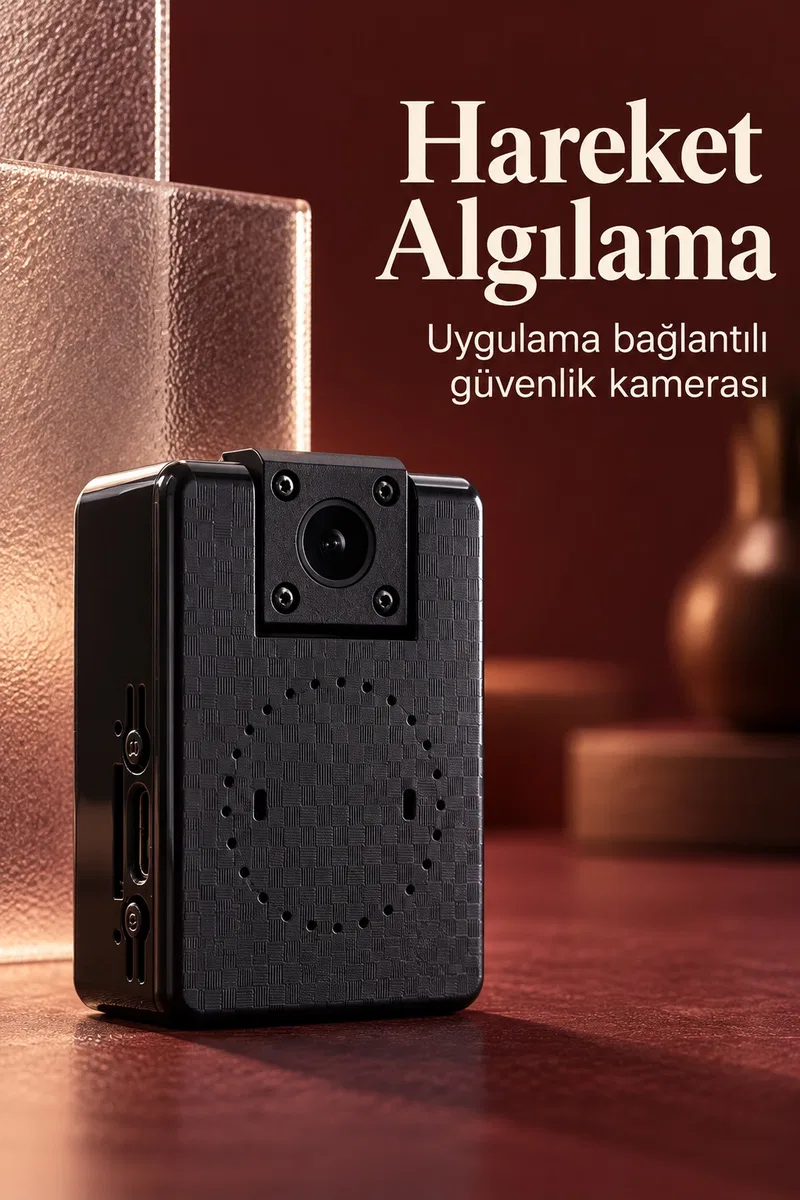 WiFi Mini Güvenlik Kamerası Gece Görüşlü ve Uzaktan İzlemeli