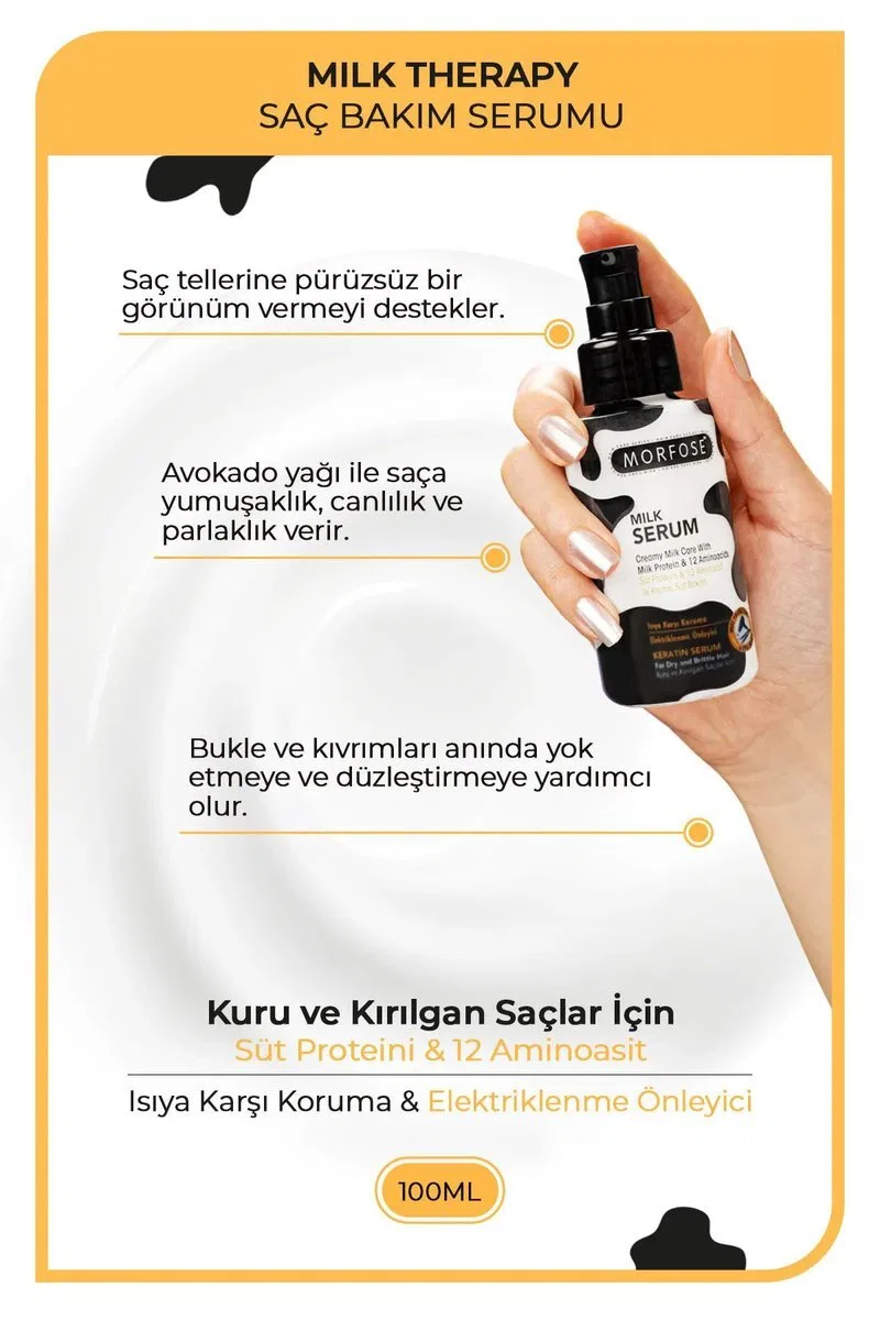Milk Therapy Kremsi Saç Serum 100 ML - Onarıcı Bakım - mrfs görsel 2