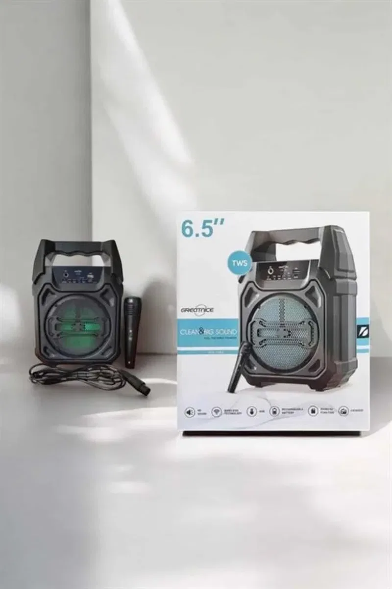 Güçlü ve Şarj Edilebilir Bluetooth Hoparlör 6. 5 İnç görsel 4
