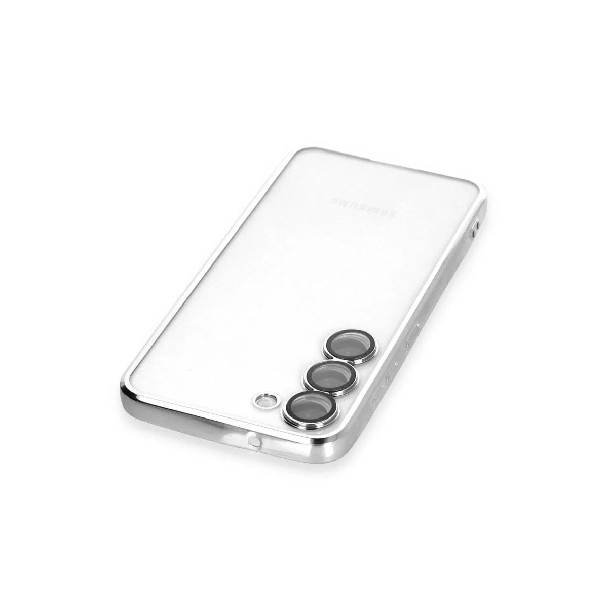 Samsung Galaxy S23 Kılıf Razer Lensli Silikon - Gümüş görsel 3