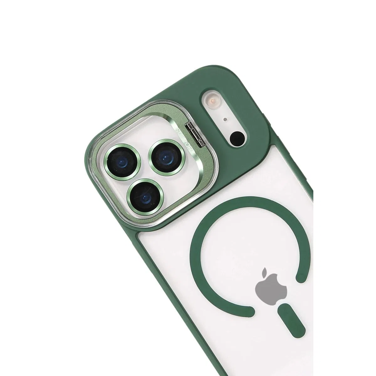 Joko Apple İphone 17 Pro Remim Lensli Magsafe Standlı Kapak - Koyu Yeşil görsel 3