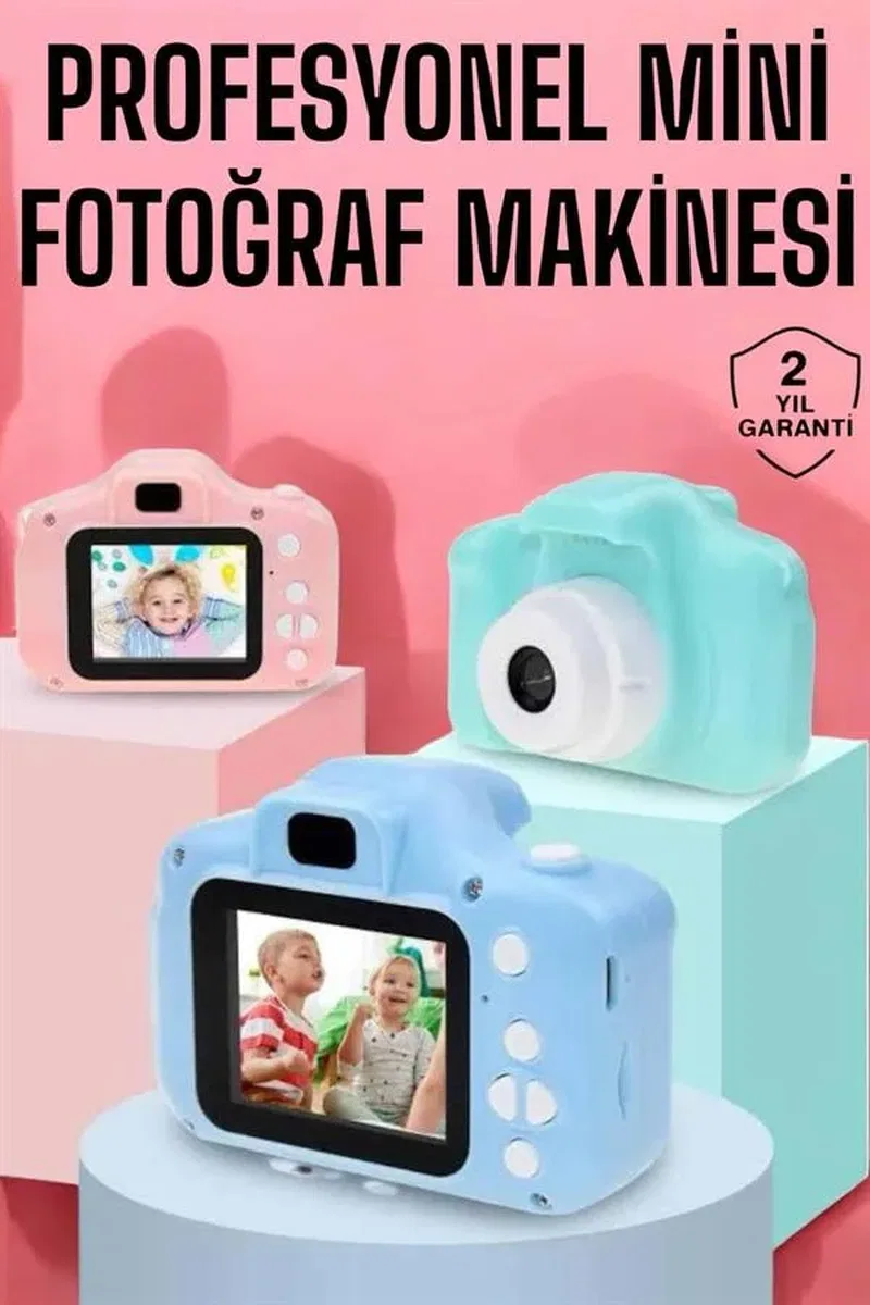 Çocuklara Özel Dijital Fotoğraf Makinesi Mini 1080P HD Kaliteli görsel 2
