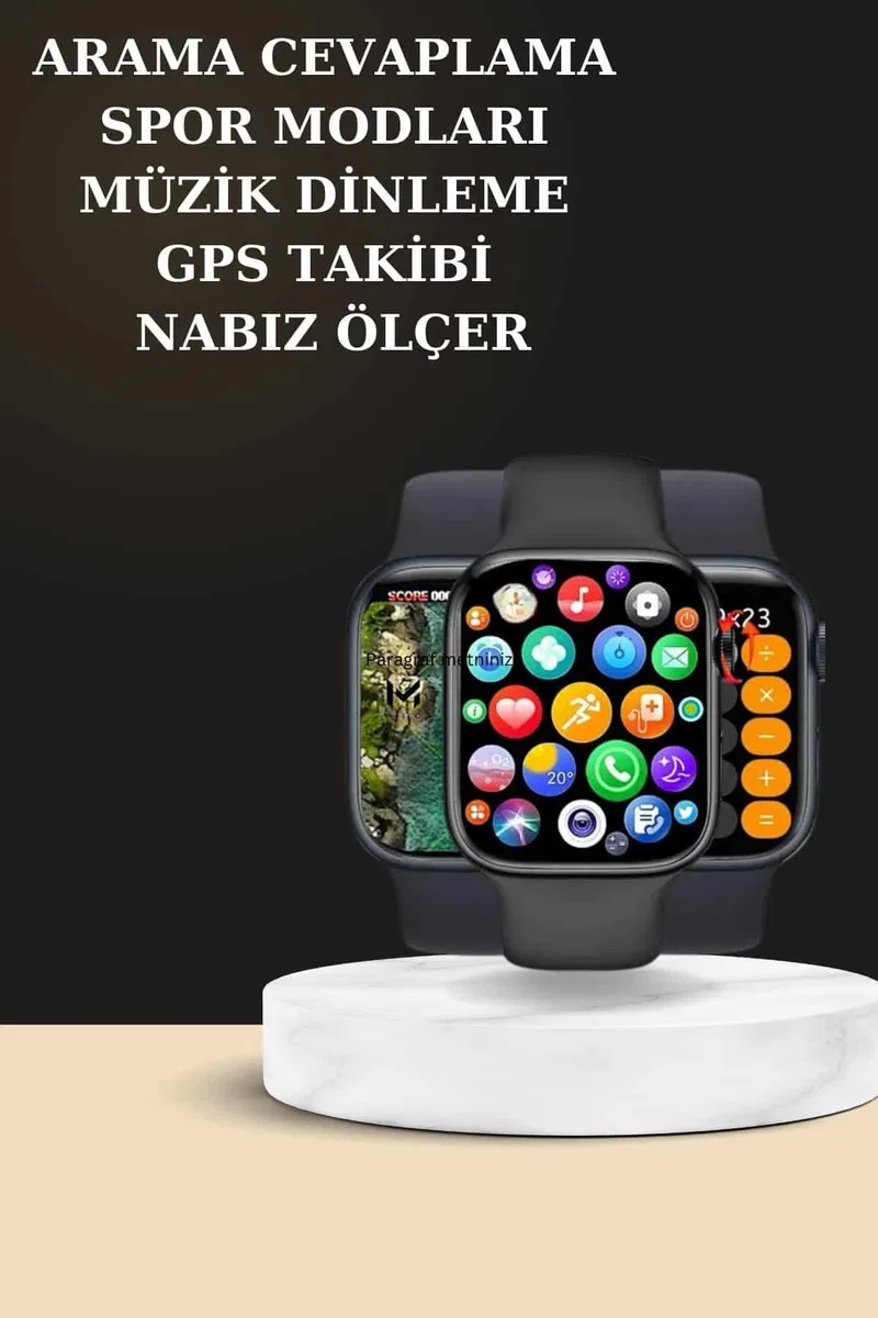 2025 Model Kablosuz Kulaklık ve Yeni Nesil Akıllı Saat Metal Kayış Plastik Kayış görsel 2