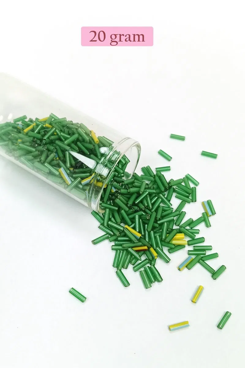 Uzun Boru Kesme Boncuk Çap 2mm Uzunluk 10 mm - 4 Renk - Toplam 80 Gram - BNC433 görsel 3