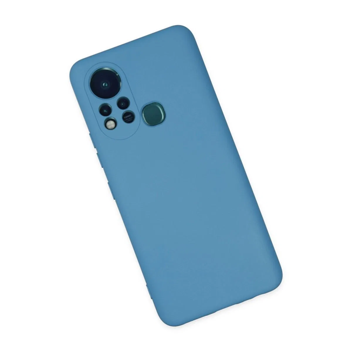 İnfinix Hot 11s Kılıf Nano İçi Kadife Silikon - Mavi görsel 3
