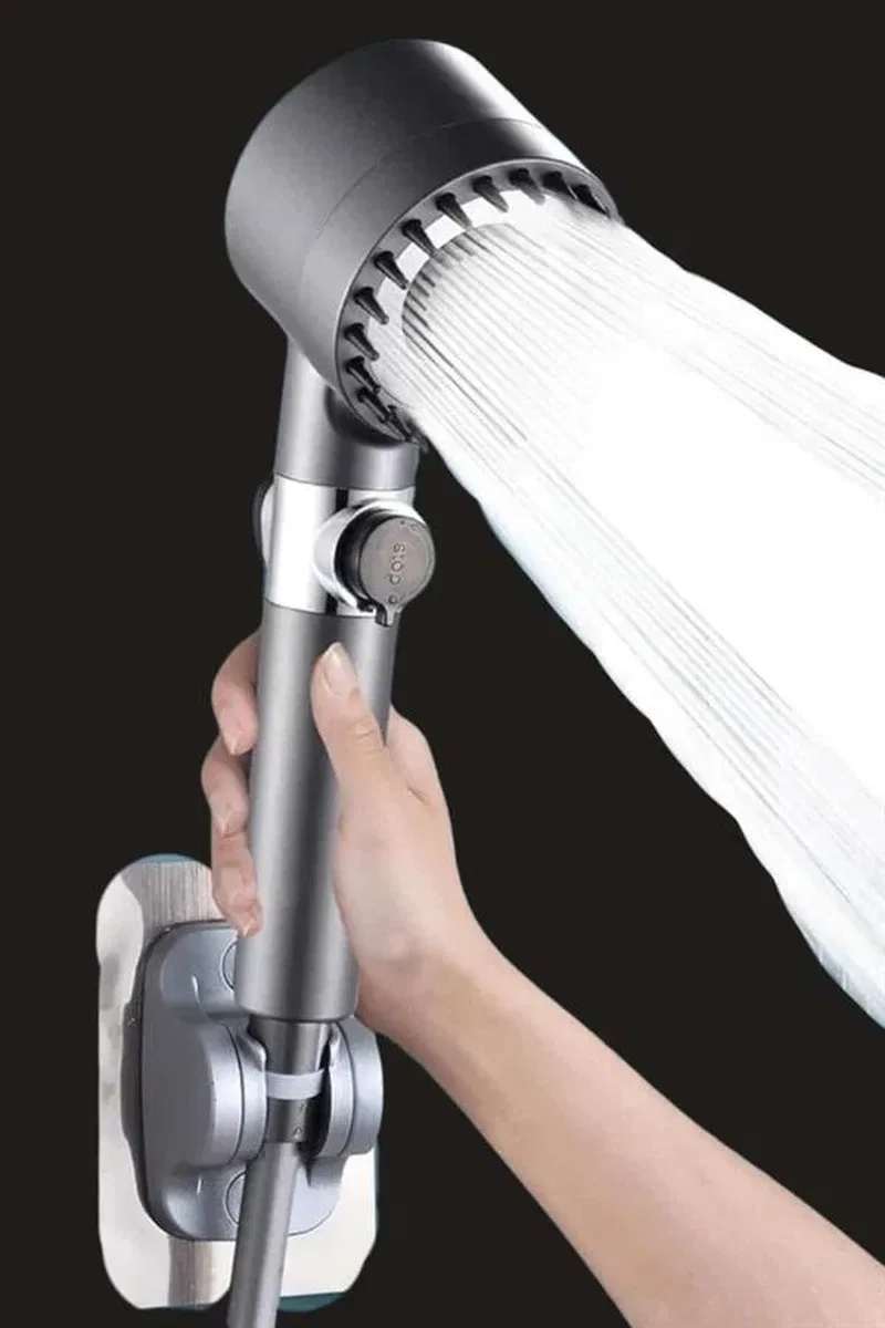 Yeni Nesil Duş Başlığı Paslanmaz Çelik Masaj Etkili Ergonomik Tasarım Su Basınçlı görsel 3