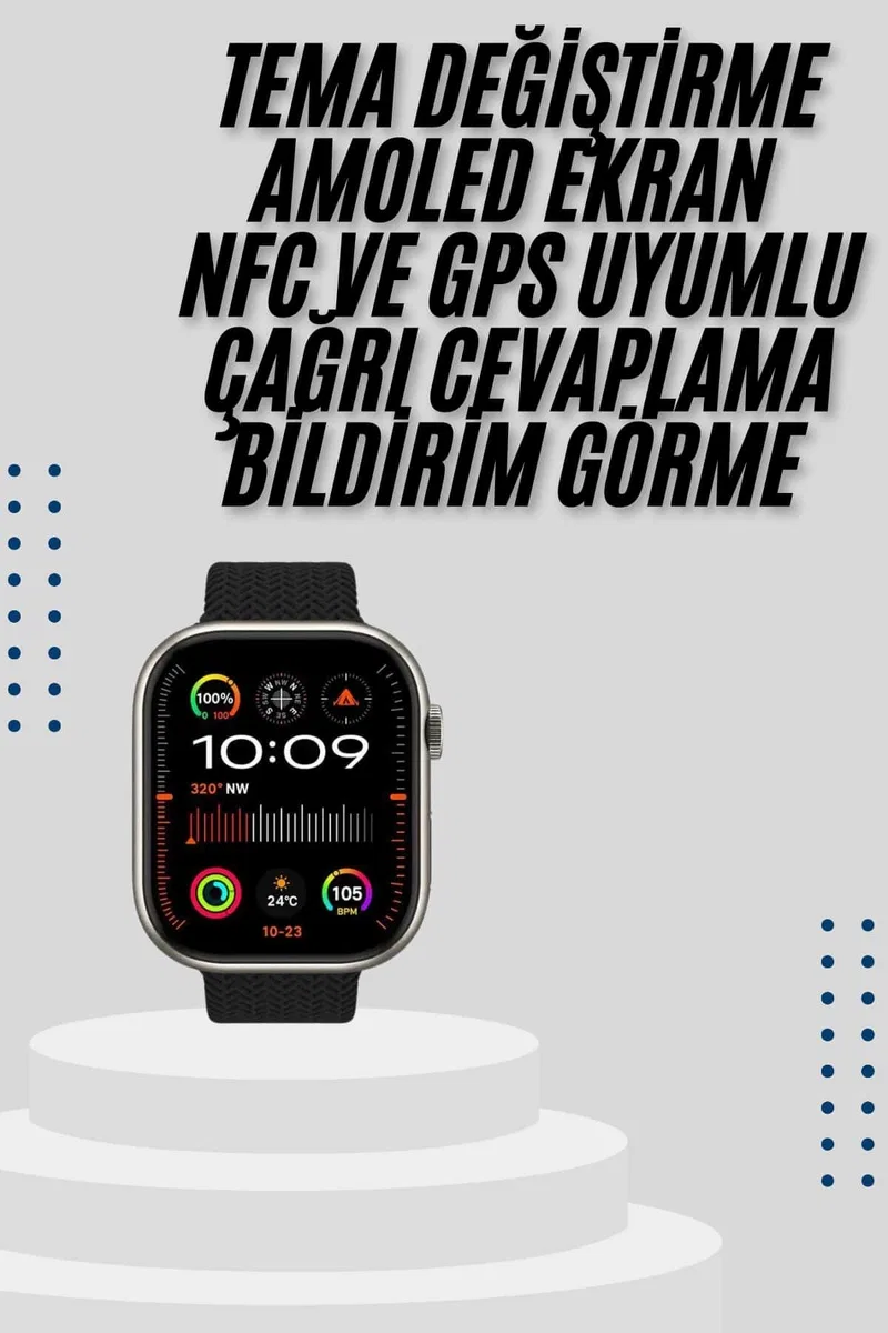 Akıllı Saat Uyku ve Sağlık Takibi GPS Uyumlu Tema Değiştirme görsel 2