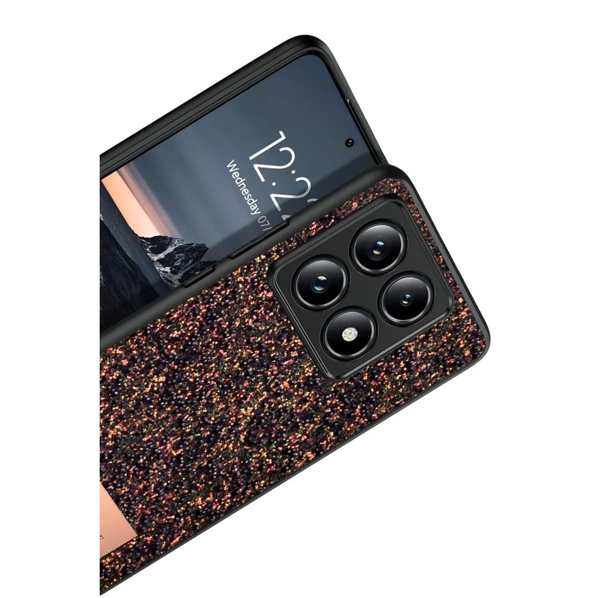 Onegif Xiaomi Mi 14t Pro Bright Simli Kapak - Derin Mor görsel 2