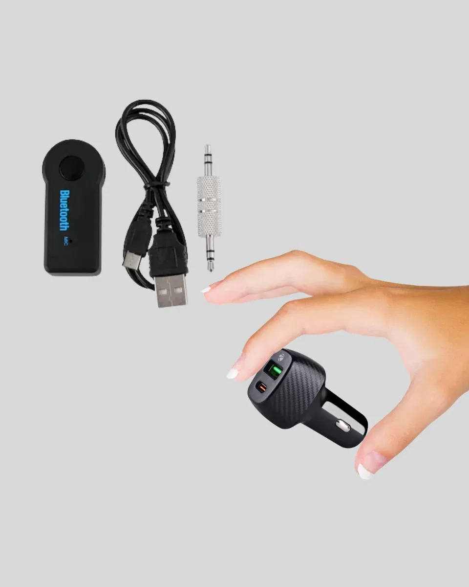 Araç İçi Bluetooth Müzik Kiti + Type-C PD Araç Şarjı Seti görsel 3