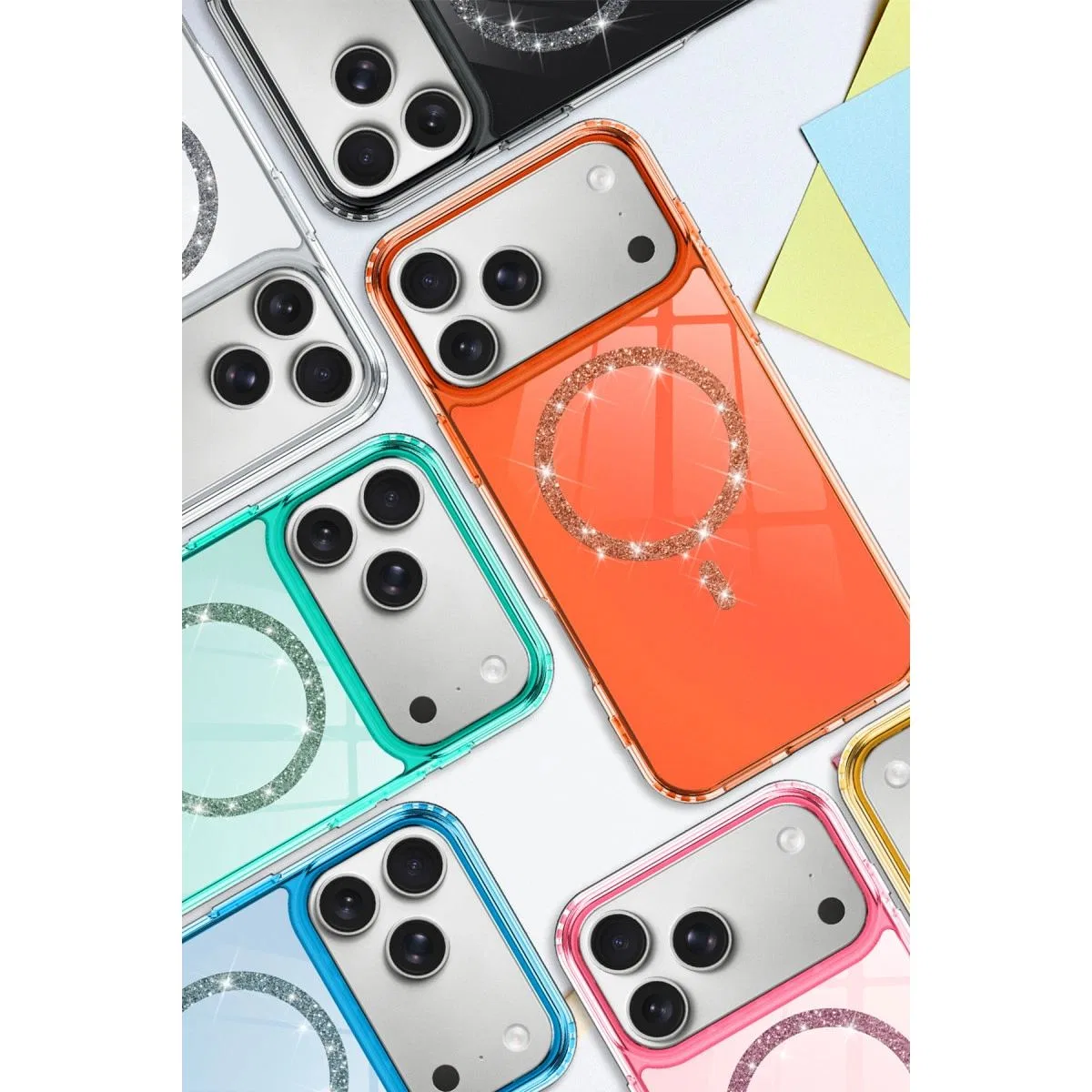 Apple İphone 17 Pro Max Live Diamond Magsafe Kapak - Yeşil görsel 3